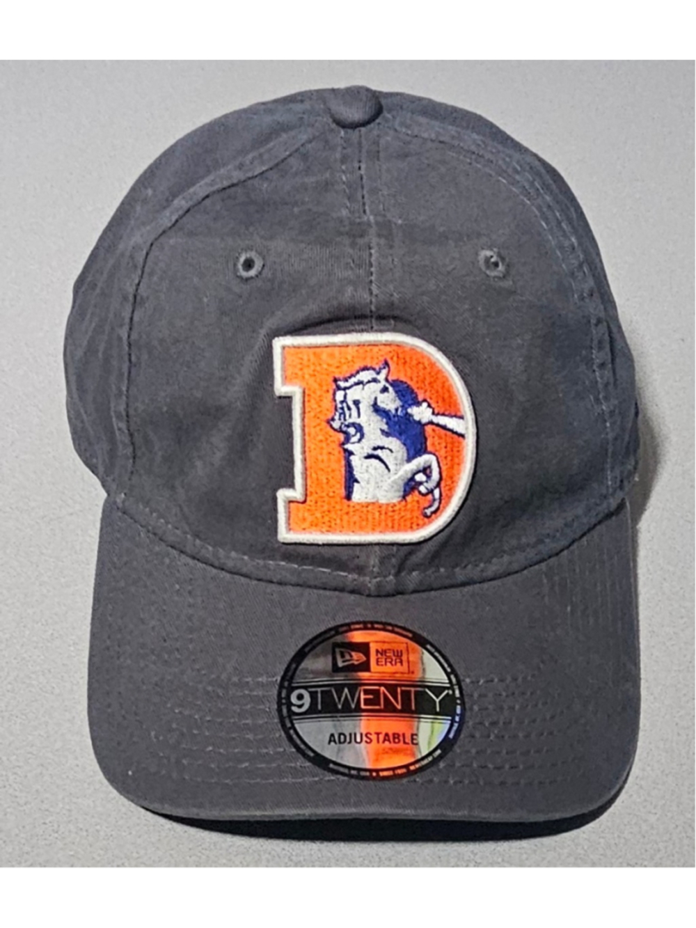 Men's New Era Denver Broncos Graphite Core Classic Team Logo 9TWENTY Adjustable